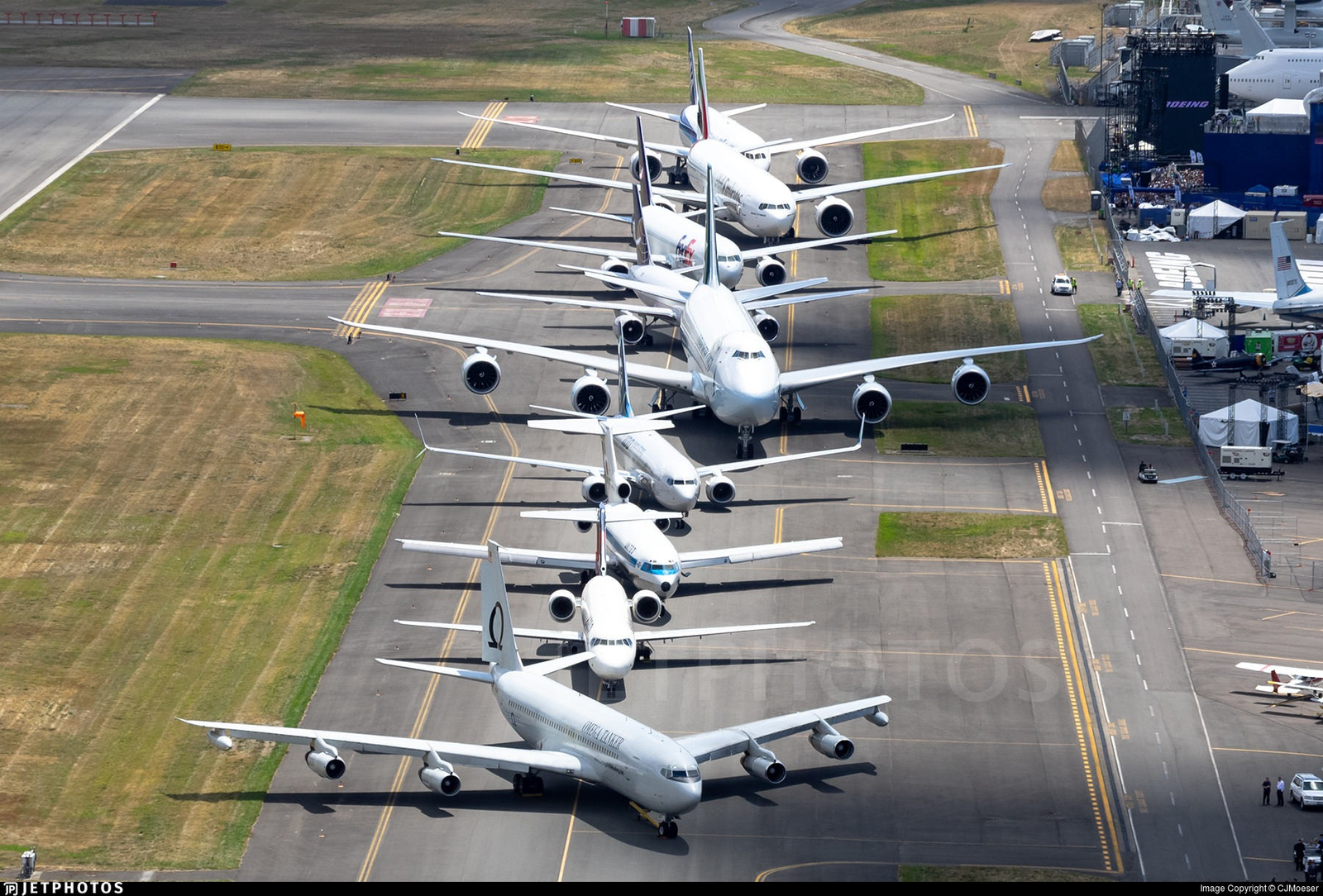 Aircraft fleet on tarmac